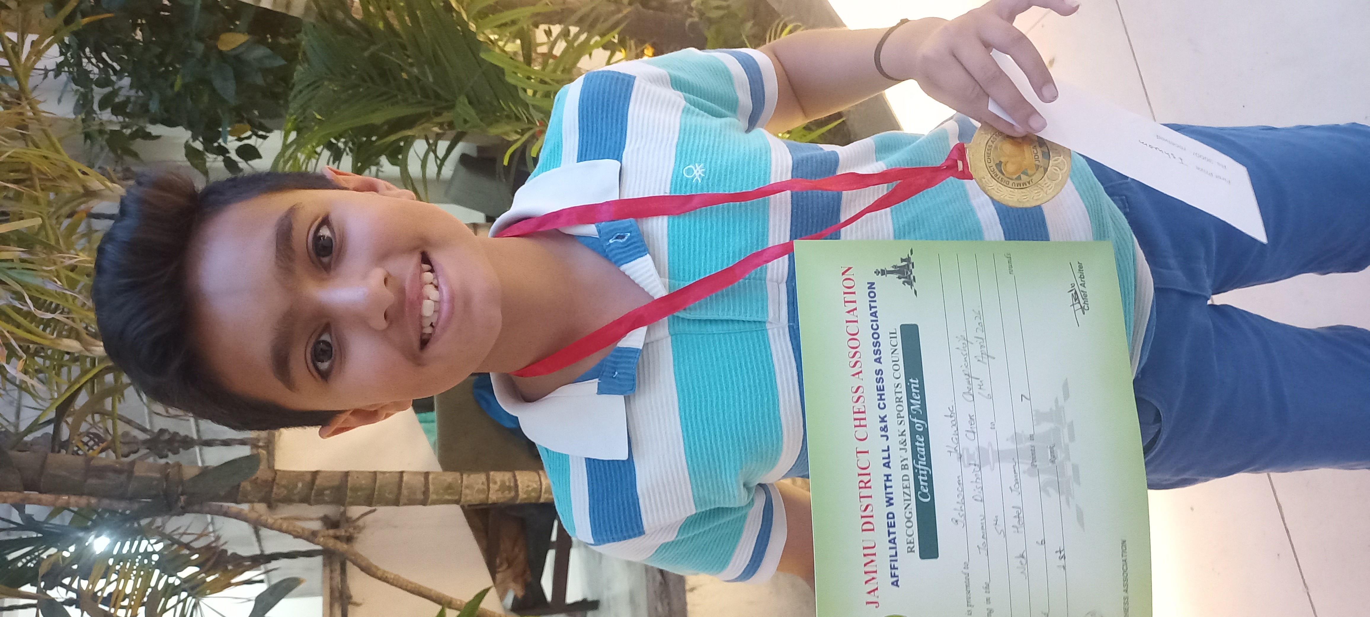 At 13 Ishwam is Jammu District Champion